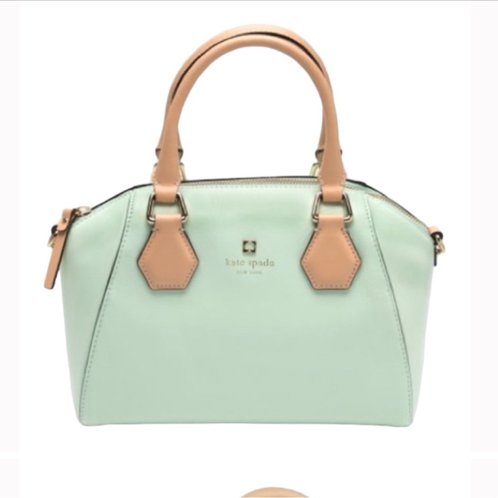 Kate Spade Mint Mojito Pippa Leather Satchel/ Tote/Crossbody